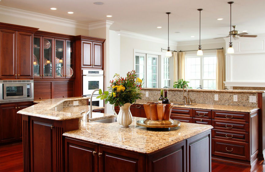 Rhonda Staley IIDA French Country Estate at The Fjords kitchen island