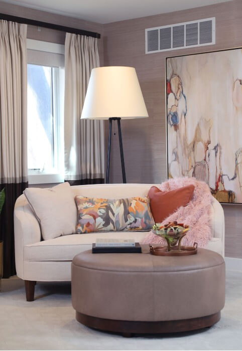 Rhonda Staley IIDA Iowa Wendram Bluff Master Suite living room couch