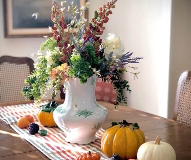 fall floral arrangement with snapdragons